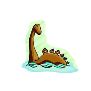 Stegosaurus in water listed in dinosaurs decals.