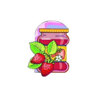 Strawberry jam listed in agriculture decals.