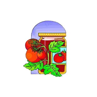Tomato sauce listed in agriculture decals.
