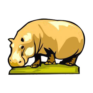 Hippopotamus listed in african decals.