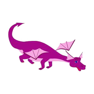Flying purple dragon listed in dragons decals.