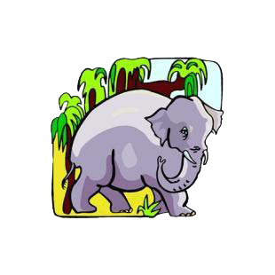 Elephant in the jungle listed in african decals.