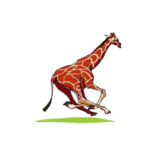 Giraffe running listed in african decals.