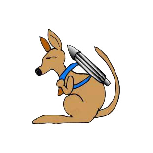Kangaroo with jetpack listed in african decals.