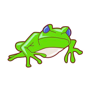 Angry frog listed in amphibians decals.