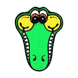 Crocodile face listed in amphibians decals.