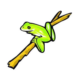 Frog on twig listed in amphibians decals.