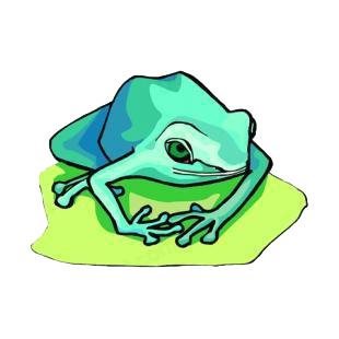 Blue frog listed in amphibians decals.