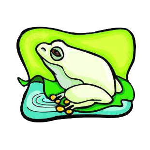 Frog on a lilies listed in amphibians decals.