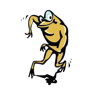 Frog dancing listed in amphibians decals.