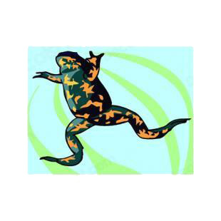 Frog jumping listed in amphibians decals.
