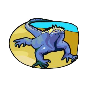Blue iguana listed in reptiles decals.