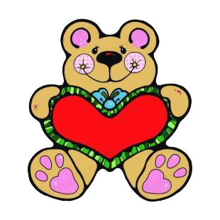 Bear with big heart listed in bears decals.