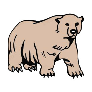 Grizzly bear listed in bears decals.