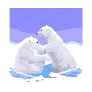 Two polar bears listed in bears decals.