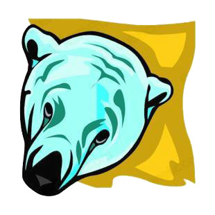 Polar bear face listed in bears decals.