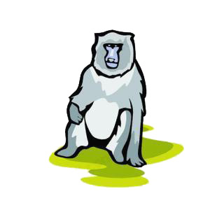 Baboon listed in monkeys decals.