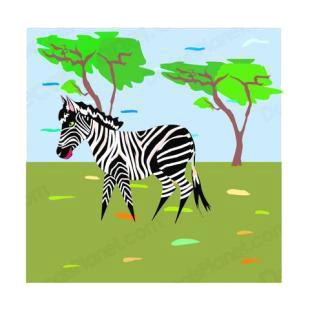 Zebra in the nature listed in horse decals.