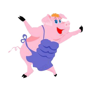 Pig dancing listed in farm decals.