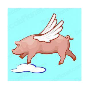 Pig flying listed in farm decals.