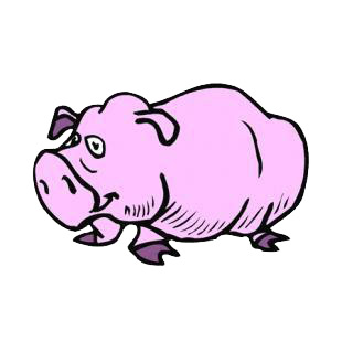 Pig listed in farm decals.