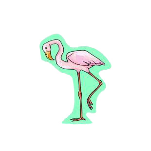 Flamingo on one leg listed in birds decals.