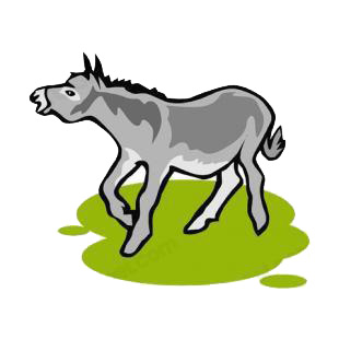 Walking donkey listed in horse decals.