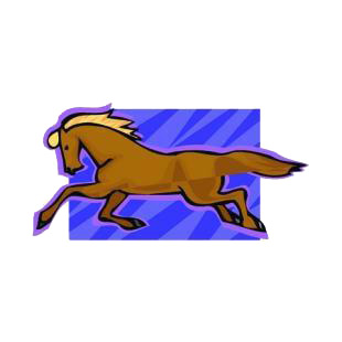 Horse running listed in horse decals.
