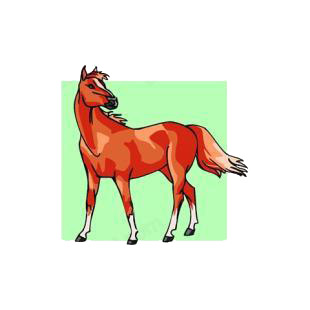 Red horse listed in horse decals.
