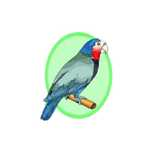 Parrot on a twig listed in birds decals.