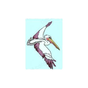 Pelican flying listed in birds decals.