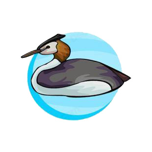 Tippet grebe listed in birds decals.