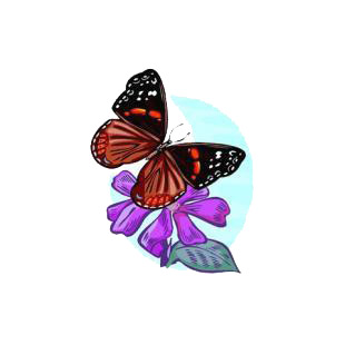 Butterfly on a flower listed in butterflies decals.