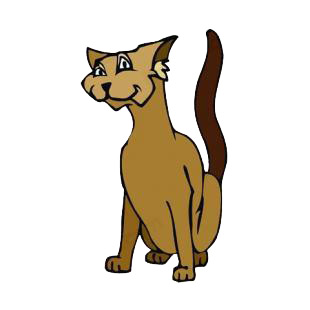 Brown cat listed in cats decals.