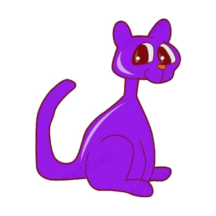 Purple cat listed in cats decals.