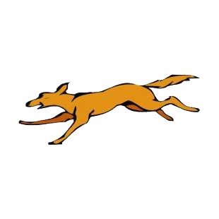 Dog running listed in dogs decals.