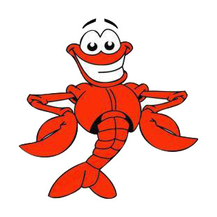Happy lobster listed in fish decals.