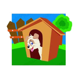 Puppy in dog house listed in dogs decals.