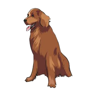 Golden retriever listed in dogs decals.