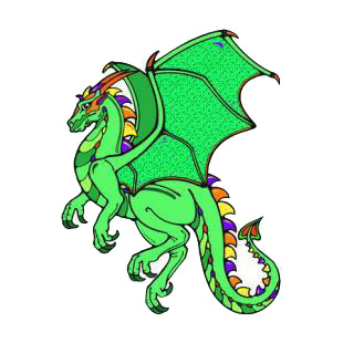 Green dragon listed in dragons decals.