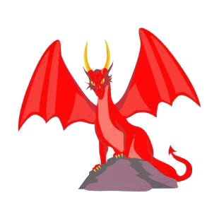 Red dragon listed in dragons decals.