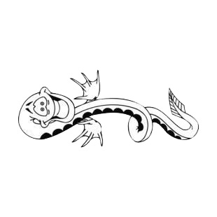 Happy eel listed in fish decals.