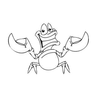 Happy crab listed in fish decals.