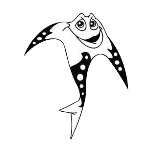 Happy manta listed in fish decals.