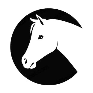 Horse head logo listed in horse decals.