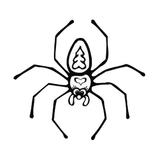 Female spider listed in insects decals.
