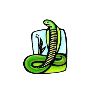 Green cobra listed in snakes decals.