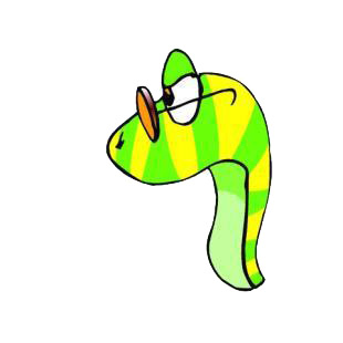 Snake with sunglasses listed in snakes decals.