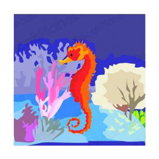 Seahorse listed in fish decals.