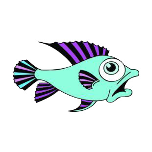 Vinyl Letter Stickers on Scared Fish Fish Decals  Decal Sticker  6529